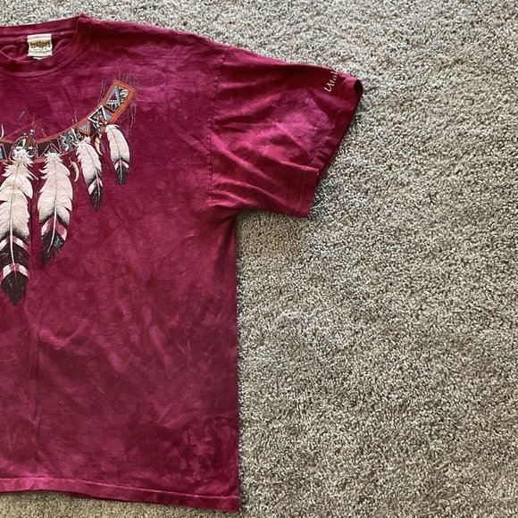 Next Level Mens sz XL Purple tee t-shirt Feather Native American Y2k USA Made - Picture 5 of 10